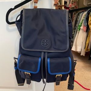 Tory Burch Blue Nylon Backpack